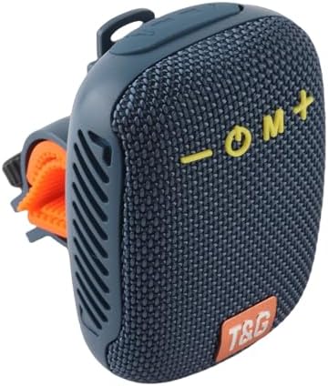 Pomya Bike Bluetooth Speaker, IPX5 Water Proof Wireless Speaker with FM Radio, Portable Handlebar, USB Rechargeable for Cycling (Dark Blue)