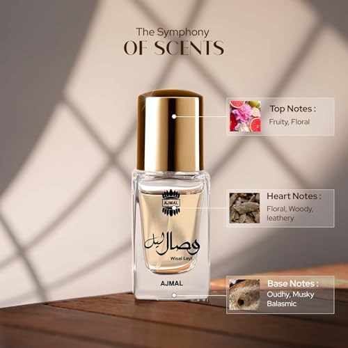 Image of Ajmal Wisal-Layl Long Lasting Perfume For Men & Women | Unisex Luxury Eau De Parfum |Premium Long Lasting Oriental Woody Musky Fragrance With Patchouli, Oud & Musk