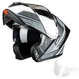 ILM Modular Motorcycle Helmet for Adults Full Face Flip up Riding with Dual Visor...