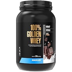 Maxler 100% Golden Whey Protein - 22g of Protein per Serving - Whey Protein Powder for Pre Post Workout - Fast-Absorbing Whey Concentrate, Isolate & Hydrolysate Blend - Rich Chocolate Protein 2 lb