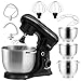 Produktbild ZEEGMA PLANEET TRIO Planetenroboter, 1500 W, Multifunktionale Küchenmaschine mit 3 Schüsseln 4 l, 4,5 l und 5,2 l, 10 Betriebsgeschwindigkeiten, Mixer mit Haken, Schneebesen (Schwarz)
