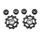Pro Bamboo Kitchen 2pcs Variable Speed Guide Wheel of Bicycle 11T Aluminum Sealed Bearing Jockey Wheel Rear Derailleur Pulley Multicolor CNC Anode Guide Wheel of Transmission Rear Shift Gear