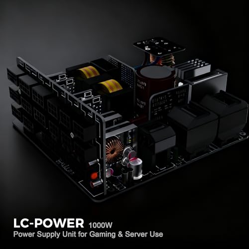 LC-POWER Platinum Pro LC1000P2-V3.1 1000 Watt Alimentatore PC ATX 3.1 con 80 Plus Platinum, 12VHPWR, Ventola da 135mm Silenziosa, 10 Anni di Garanzia - Alimentatore - Immagine 6