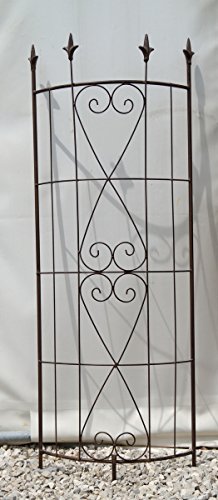Preisvergleich Produktbild Rankgitter "Helios" groß, halbrund, aus Metall in braun