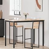 Montage en quelques minutes : comprend des pieds en métal pré-montés, toutes les vis et des instructions illustrées (français non garanti) – en quelques étapes pour atteindre un comptoir de bar stable ou une table à manger compacte pour la cuisine, la salle à manger et le salon