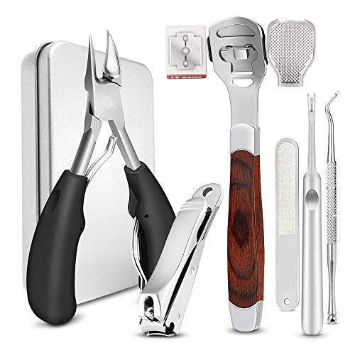 Manicure Set Professional Pedicure Kit,Pedicure Tools,Thick Toenail Clippers,Heavy Duty Nail Clipper,Foot Care Pedicure Callus Shaver Hard Skin Remover.Pedicure Tools Set for Men,Women, Seniors.