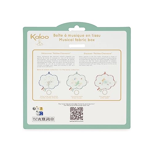 Kaloo, Petites Chansons, Fabric and Wood Music Box, 15 cm Musical Pillow, “Twinkle, Twinkle - Image 4