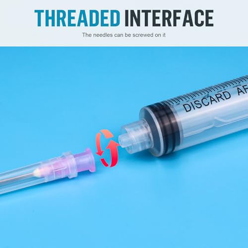 30 Pack 10ml Disposable Syringe, with Needle 18Ga 1.2 Inch,Individually Sealed Wrapped, for Scientific Labs, Industrial Dispensing and Liquid Measuring Syringe Tools (10ml)