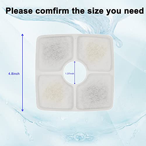 12 Pack Cat Water Fountain Filters, Cirfifth Cat Fountain Filter Replacement, For Square Cat Water Fountain Inside #TOP4
