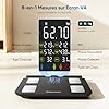 Balance Pèse-Personne 8 Électrodes, Balance Connectée Impédancemètre Avec Grand Écran VA, 28 Métriques, Analyse Corporelle BIA Double Fréquence, Compatible iOS/Android, 30 * 30cm, Max.180kg/400lb