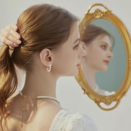 CHICUTIE Gold Hoop Earrings Set For Women Hypoallergenic Trendy Lightweight Chunky Chain Twisted Huggie Hoops Dangle Earring Packs For Birthday Party Christmas Fashion Jewelry Gift3