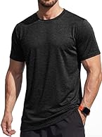 MATERIAL: High quality heather grey polyester fabric. Cooling, lightweight, elastic and breathable, for an incredibly comfortable wear STRETCHY Running Top: Excellent quality without deformation; 4-way stretch and lightweight design for free movement...