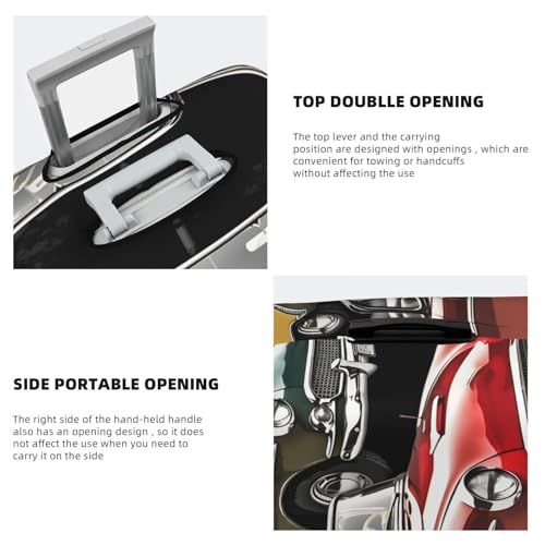 Elastic Travel Luggage Cover for Suitcase Tsa Approved Stretch Scratch-Resistant Suitcase Protector Cover Washable Classic Car Roadsters Old Fashioned Baggage Covers Fits 18-32 Inch Luggage Case4