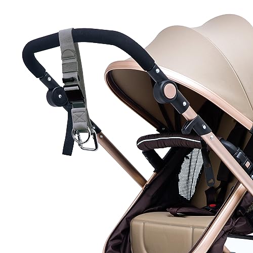 Image of Luggage Straps Jacket Gripper with Square Carabiners & Ring Hooks Adjustable Baggage Suitcase Straps Belts Bag Travel Accessorie,Gray