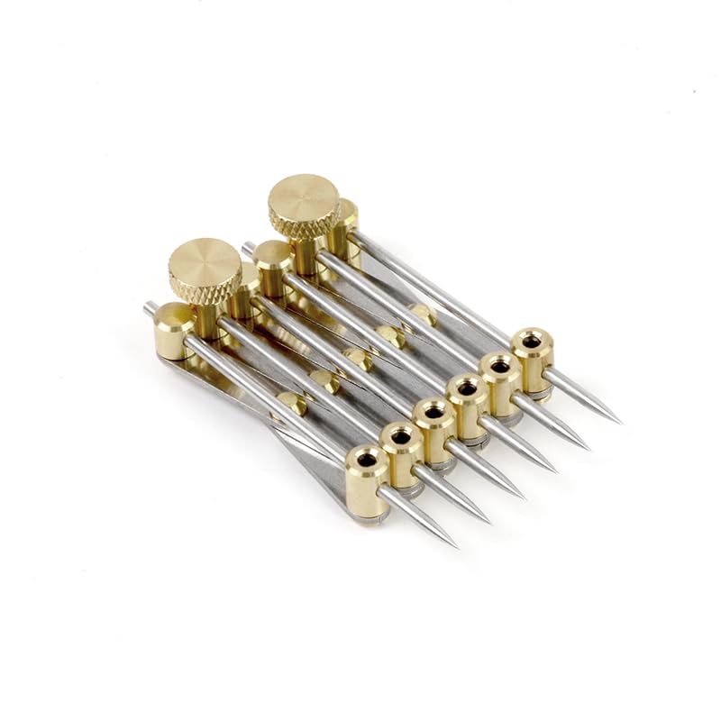 Guitar String Bling Expanding Sewing Gauge Equal-Spaced Variable-Pitch Measuring Tool (6 Claw)