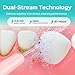 COSLUS Portable Water Flosser for Teeth: 4 Modes & 5 Intensity Levels Professional Electric Dental Pick for Sensitive Gums, Braces & Orthodontic - Cordless for Travel Use, for Adults, BPA-Free, Pink