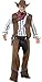 Produktbild Confettery - Herren Fransen Cowboy Kostüm Weste Chaps mit Halstuch und Hut, M, Braun