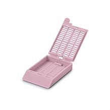 Globe Scientific 1094P Tissue Embedding Cassette with Attached Lid, Bulk, 35 Writing Area, Pink, Pack of 1000