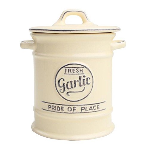 T&G Woodware Pride of Place Garlic Jar Cellar in Old Cream - 18023
