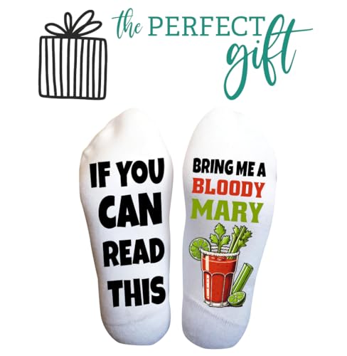 Designs by Kry Bring me a Bloody Mary Socks for Men and Women, Beverages Women's Socks, Men's Bloody Mary Crew Socks4