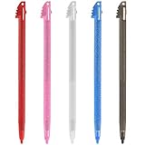 5x Assecure Glitter Stylus Rot Rosa Clear Blue Schwarz für Nintendo 3DS XL LL...