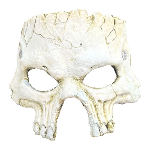 Face Mask Foam Skull | Foam Skull Mask | White Skull Masks | Skeleton Costume Masks | Horror Masks | Scary Halloween Costume (Half Mask) | White | Elastic Strap