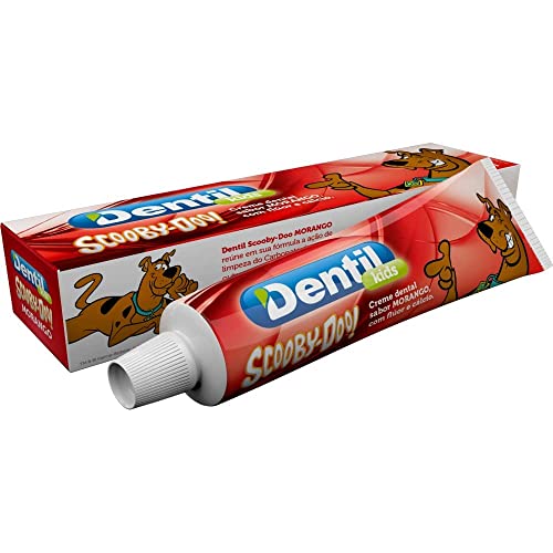 Dentil Creme Dental Scooby-Doo Gel Morango Vermelho