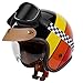 Produktbild Retro Motorrad Halbhelme,ECEDOT geprüfter Jethelme Motorradhelm Für Männer Und Frauen,Mode Cruiser Moped ATV Roller Motorradhelm Jethelm mit Brille 18,4XL=67~68cm