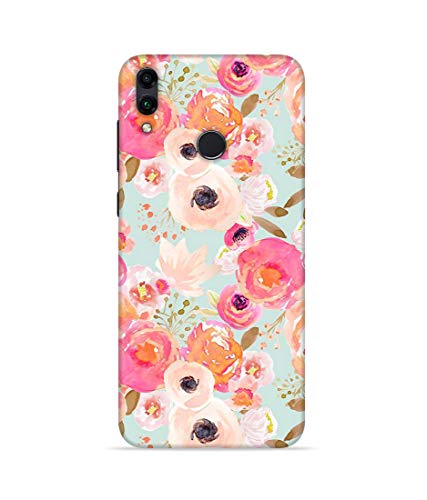 Image of Silence Printed Colourful Flower Floral with Hand Printed Designer Hard Back Case Cover for Huawei Honor 8C