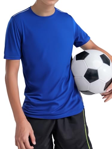 Kids Boys Short Sleeve Sports Shirts Athletic T-Shirt Quick-Drying Basketball Football Jersey Tees2