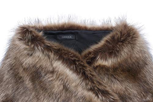 Caracilia Women Long Faux Fox Fur Shawl Bridal Stole Cover Up Winter Soft Scarf Changmaozong S Cafb3 #TOP3