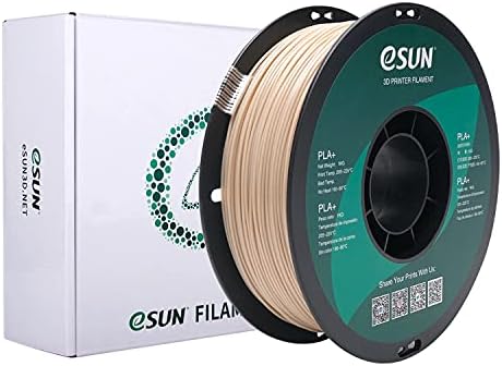 eSUN Filament PLA+ 1,75mm, Filament do Drukarek 3D PLA Plus, Dokładność Wymiarowa +/- 0,03mm, Szpula 1KG (2,2 LBS) Filament do Druku 3D do Drukarek 3D,Brązowy