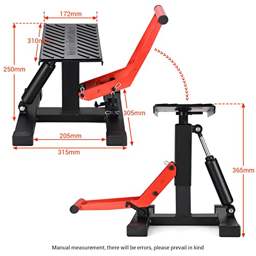 Motoroff Motorcycle Dual Sport Stand Lift Jack, Aluminium Alloy Adjustable Hoist Table Height Lifting Stands #TOP2