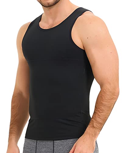 Optlove Men Body Shaper Vest Compression Shirts Slimming Tummy Control Shapewear Abdomen Undershirt Fajas Para Hombres Black #TOP17