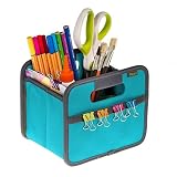 meori A100100 Mini Foldable Box, 1.8 Liter / .5 Gallon, Azure Blue To Organize Cosmetics, Electronic