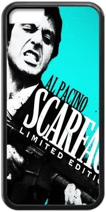 Scarface Al Pacino Protective TPU Cover Skin for Cheap Apple iPhone 5C- 1 Pack - Black/White - 1-Perfect Gift for Christmas