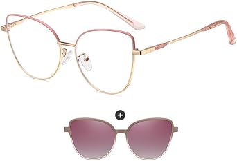 ICARA 2 in 1 Magnetic Polarized Sunglasses for Women, UV Protection Detachable Clip-On Lens for Driving Outdoor