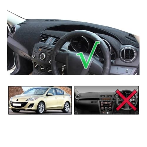 Tapis anti-dérapants pour éviter les reflets et protéger le tableau de bord Mazda 3