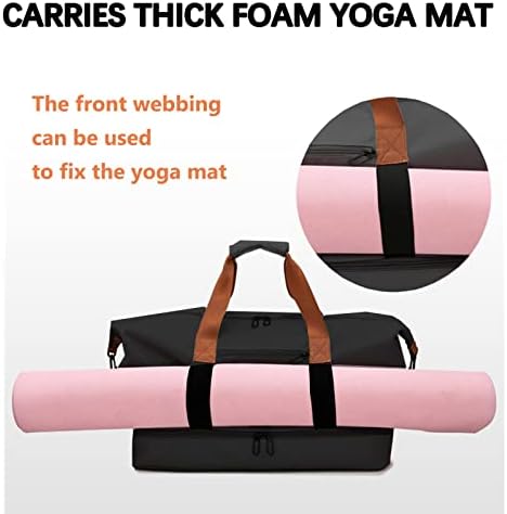 iKunst Weekender Overnight Bags, Large Gym Duffle Travel Tote Bags for Women and Men, Carry on Hospital Bags for Labor and Delivery, Weekend Bag Black 4 iKunst Weekender Overnight Bags, Large Gym Duffle Travel Tote Bags for Women and Men, Carry on Hospital Bags for Labor and Delivery, Weekend Bag Black