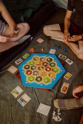 Image of Family Card & Board Game for Adults and Kids Ages 10+, Fun Strategy & Party Game for All Ages, Multi-Players, Perfect for Nights, Travel & Home Entertainment (Cattan Base Game)