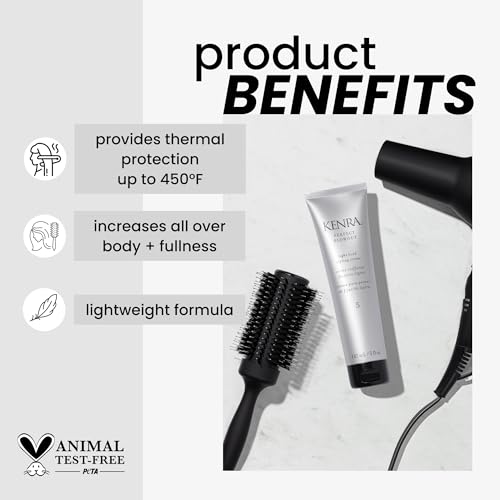 Kenra Perfect Blowout 5 | Light Hold Styling Crème | Provides Thermal Protection | Increases All Over Body & Fullness | Lightweight Formula | All Hair Types | 5 fl. Oz