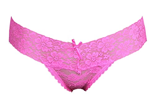 biche Pink Bow Thong Lace Transparent Valentine Gift Panty Intimate Wear Romantic Lingerie Honeymoon Surprise Gift for Your GF Girl Friend Wife Lover-picture-37