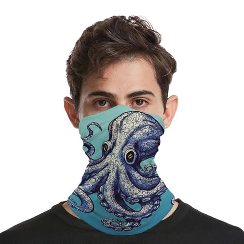 Gargantilla para Mujeres y Hombres con Diseño de Pulpo, Pañuelo Balaclava para la Cara, Mascarilla Elástica, Envoltura para la Cabeza Antiviento, Protección Solar, Transpirable, Ideal para Ciclismo y Deportes al Aire Libre miniatura 4