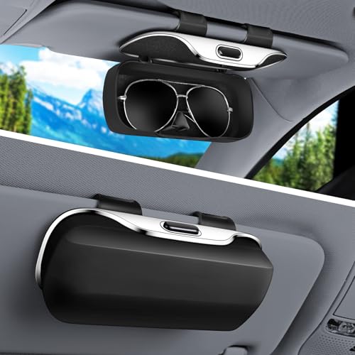 Pakanana Sunglass Holder for Car Visor Clip, Car Accessories Visor Glasses Holder, Vehicle Visor Accessories Sunglass Holder, Car Sunglass Holder Suitable for Truck and Sedan to Place Sunglass (Black) by Pakanana - Used condition - US$12.94