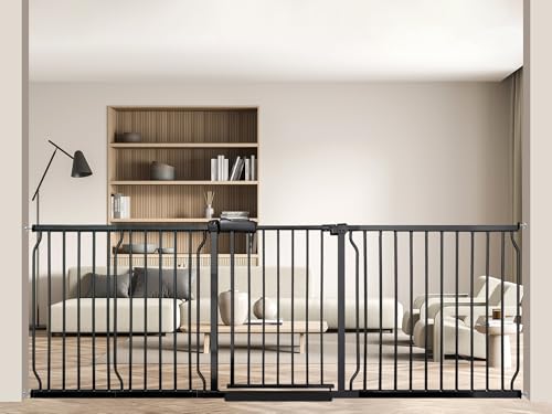 Extra Wide Baby & Dog Gate 85.8-90.5 Inch Safety Gate for Wide Openings