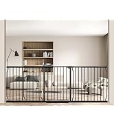 Vothco Extra Wide Baby Gate 85.8-90.5 Inch, Pressure Mounted No Drilling, for Stairs &amp; Doorways, ...