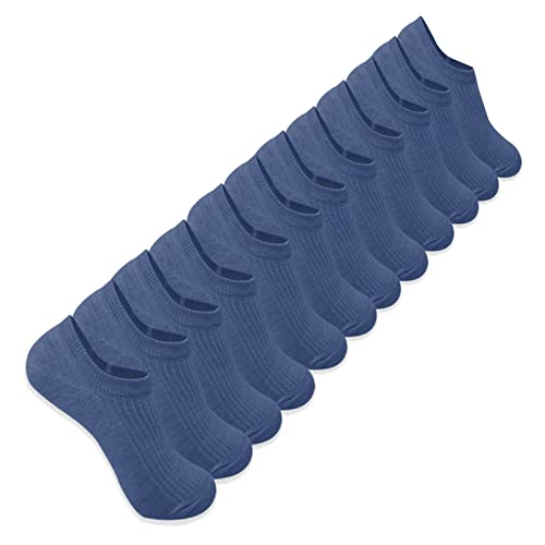 Viilich 6 Paar Sneaker Socken Damen Füßling Füsslinge Herren Footies Unsichtbare Kurze No show Unsichtbare Socken Sneakersocken Silikonpad Verhindert Verrutschen Navy Blau 35-39 Cover