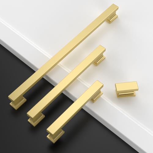Asidrama 10 Pack 7 Inch(177mm) Brushed Gold Kitchen Cabinet Handles, Cabinet Pulls Kitchen Cabinet Hardware for Cupboard Drawer Pulls by Asidrama - Used condition - Image 5