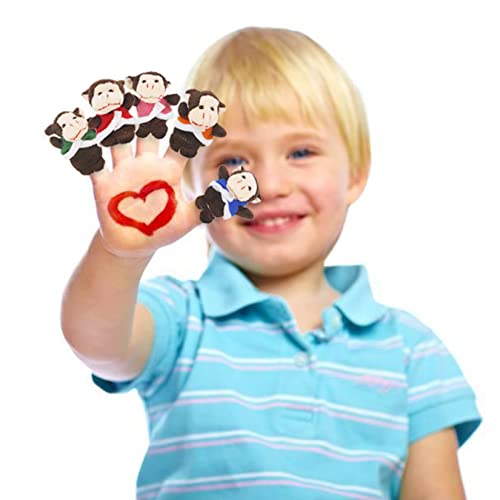 Riy 12Pcs Plush Monkeys Ducks Finger Puppets Set For Toddlers With Animals Hand Puppets #TOP1