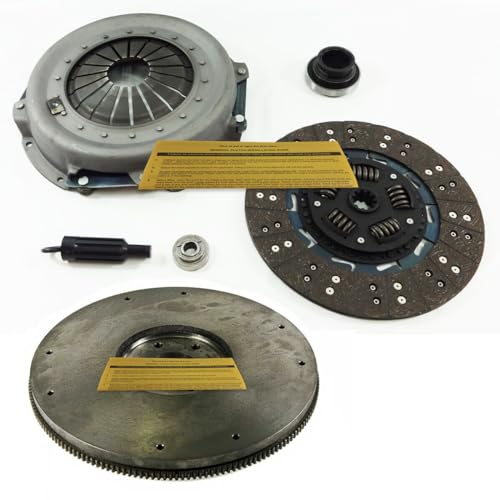 EFT Heavy-Duty Clutch Kit & Flywheel Set Compatible with 1987-1997 Ford F-250 F-350 Super Duty 7.5L V8 Gas Pickup Trucks - Performance Upgrade Replacement